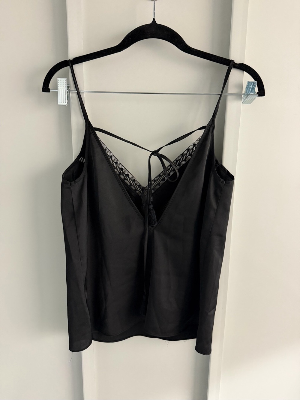 Etam Black Lingerie-Style Camisole with Lace Detail - Size Small Like new - Picture 9 of 11